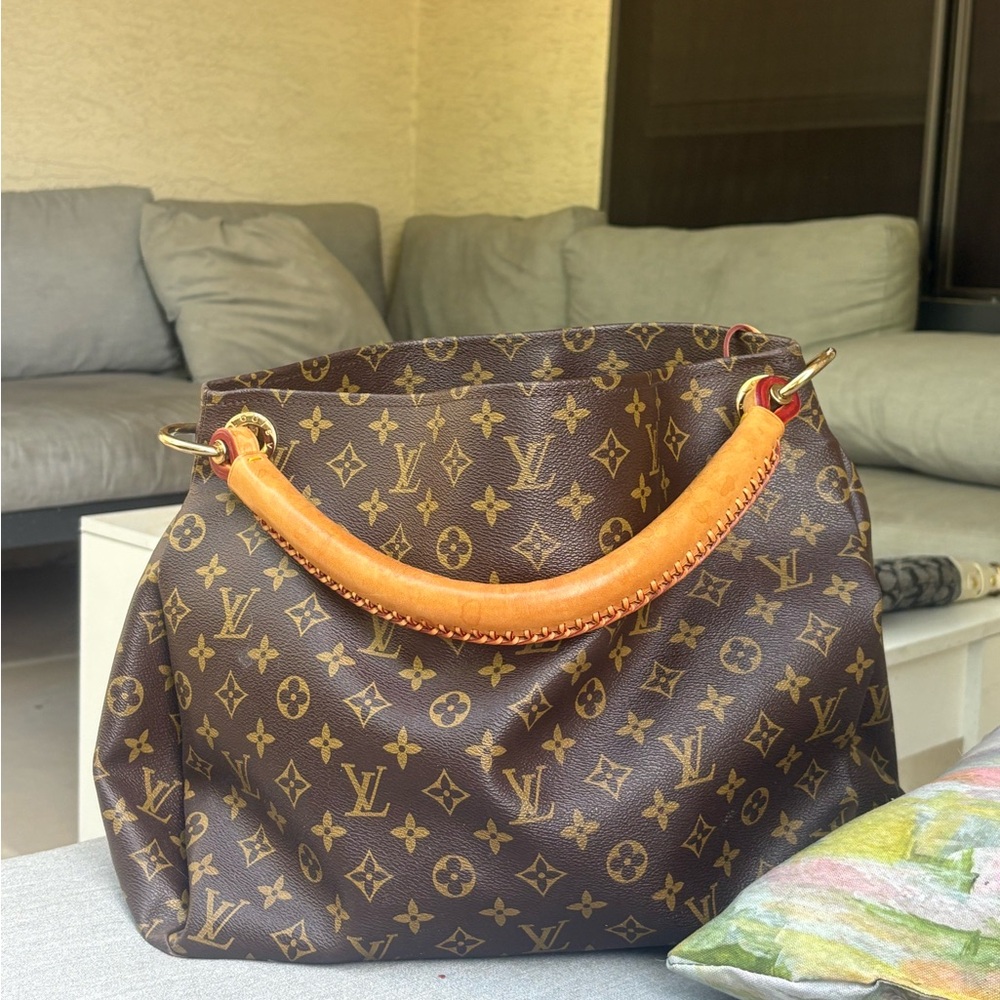 Louis Vuitton Brown and Tan Monogram Hobo Bag